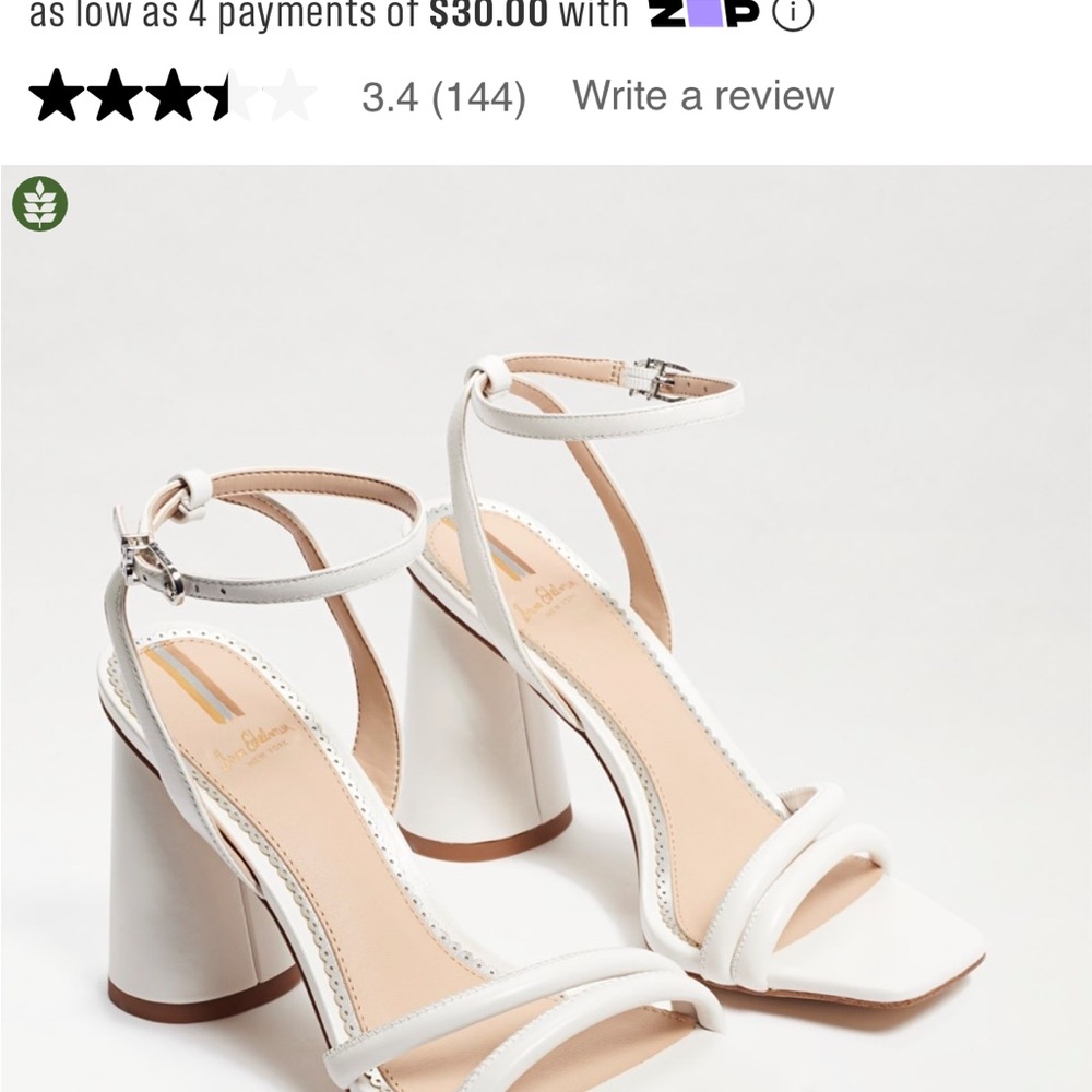 🤍🤍 White Strappy Block Heels Sam Edelman size 7.5